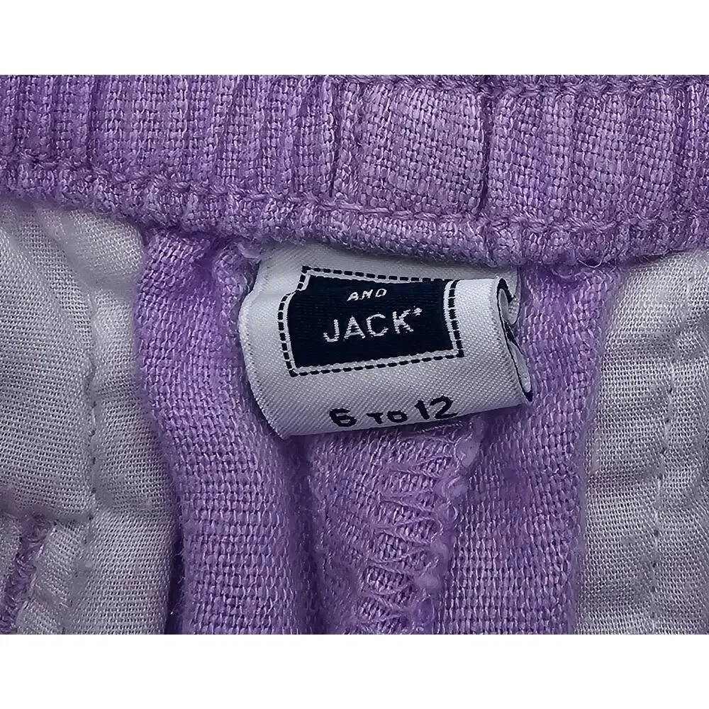 Janie and Jack Boys Size 6-12M 3 Piece Purple Button-down and Plaid Shorts Lot